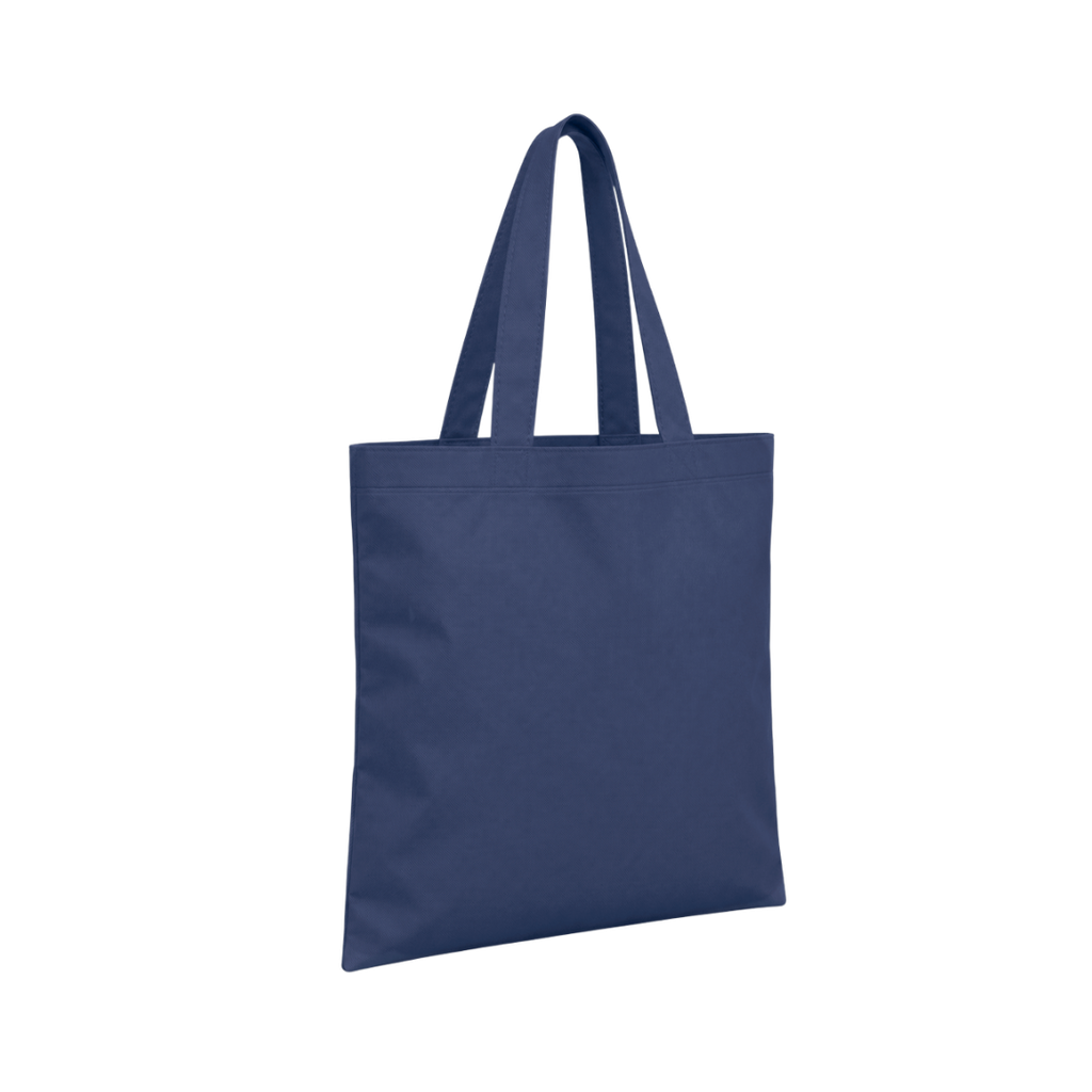 bolsa, tela ecológica, azul oscuro, 80gsm 40*35 centimetros, plana sin fuelle cosida