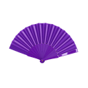 ABANICO, PLÁSTICO, MORADO, 42*23 cm, TRADICIONAL DE MANO
