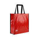 Bolsa Reutilizable, Biodegradable, fuelle reforzado con ribetes y cierre de corchete,  38 x 38 x 12.5 cm, Rojo