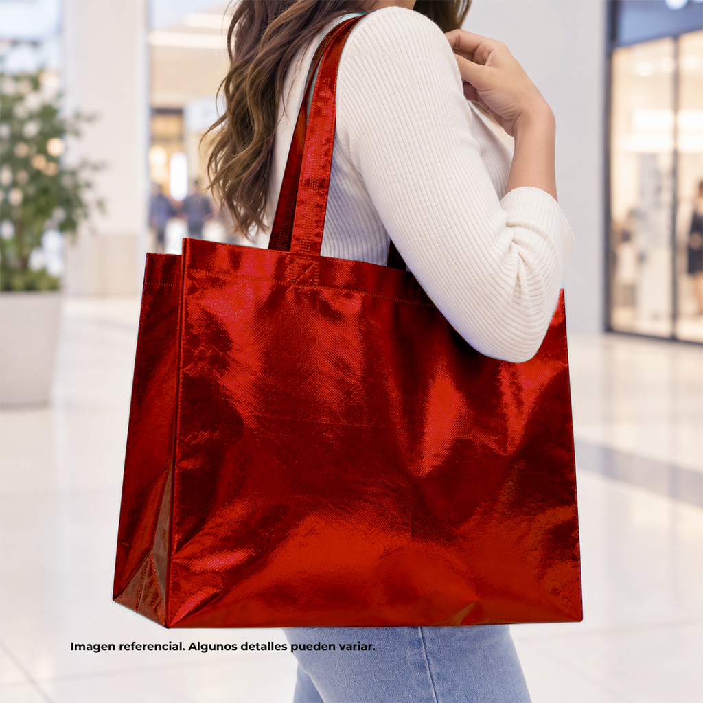 Bolsa, Ecologica, Rojo, 40*30*10 Centimetros, Aluminizada