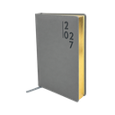 AGENDAS, PU, GRIS, 16,8*23,5 cm, Ejecutiva Byside 2027 con orilla dorada