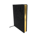 AGENDAS, PU, NEGRO, 16,8*23,5 cm, Ejecutiva Byside 2027  con orilla dorada
