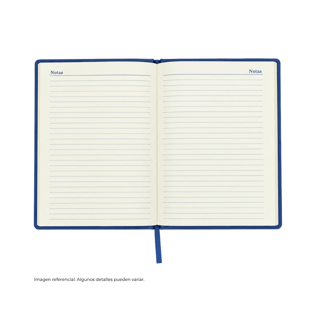 AGENDAS, PU, AZUL OSCURO, 16,8*23,5 cm, Ejecutiva Byside 2027 con orilla dorada
