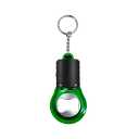 llaveros, plástico, verde, 8.4*4.5*1.2cm centimetros, con destapador y luz