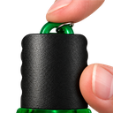 llaveros, plástico, verde, 8.4*4.5*1.2cm centimetros, con destapador y luz