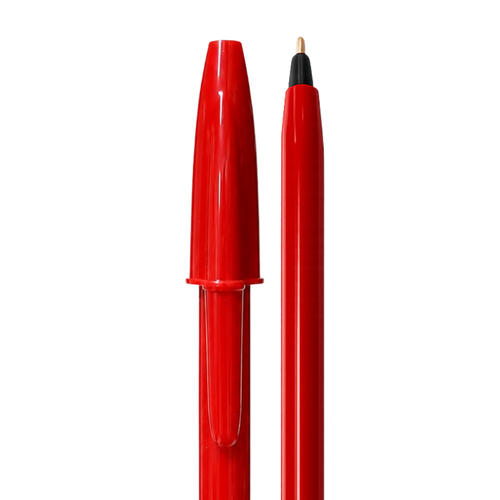 lapiceros, plástico, rojo, 14.5 centimetros, alfa con cuerpo de color solido