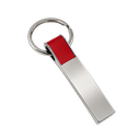 llaveros, aleación de metal, rojo, 1.4*6.4 centimetros, rectangular con cuerpo plateado