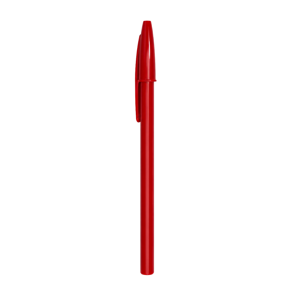 lapiceros, plástico, rojo, 14.5 centimetros, alfa con cuerpo de color solido