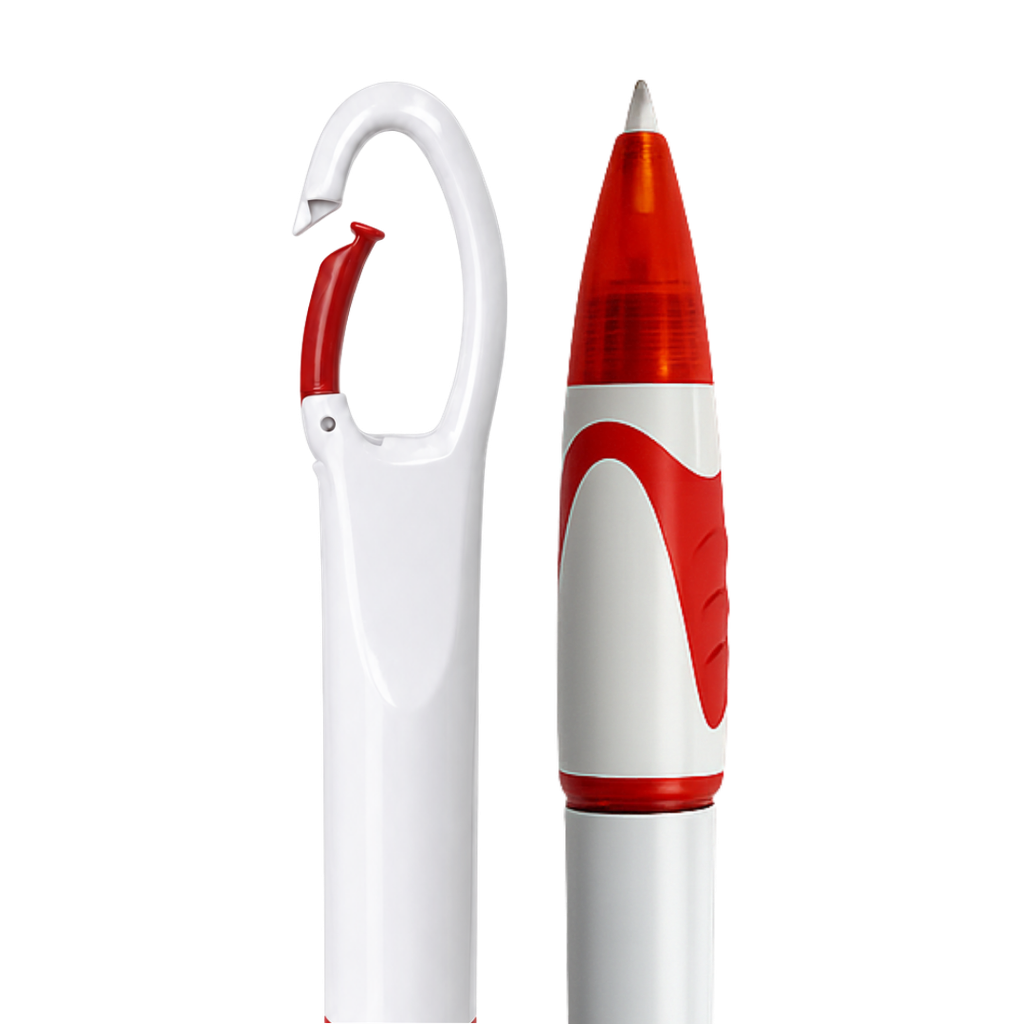 lapiceros, plástico, rojo, 14 centimetros, con gancho