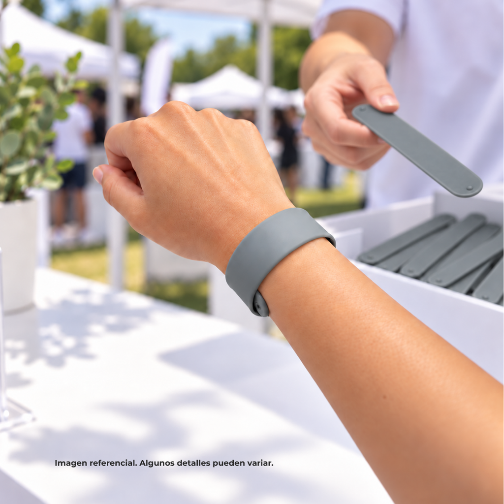 pulseras, silicón, Gris, 21.4*2.4cm centimetros,
