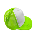 gorras para sublimar, cuerpo de malla, verde neon, cierre , plastico