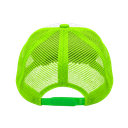 gorras para sublimar, cuerpo de malla, verde neon, cierre , plastico
