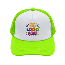 gorras para sublimar, cuerpo de malla, verde neon, cierre , plastico