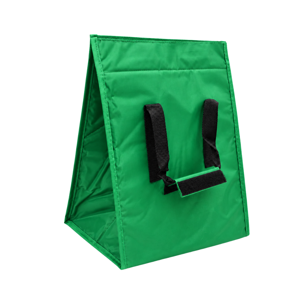 bolsa, oxford, verde, 17*13*9.5 pulgadas, termica pvc con cierre velcro