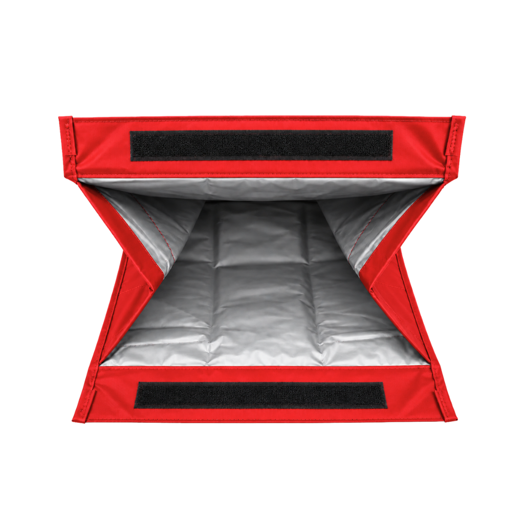 bolsa, oxford, rojo, 17*13*9.5 pulgadas, termica pvc con cierre velcro