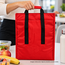bolsa, oxford, rojo, 17*13*9.5 pulgadas, termica pvc con cierre velcro