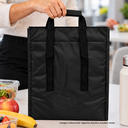 bolsa, oxford, negro, 17*13*9.5 pulgadas, termica pvc con cierre velcro
