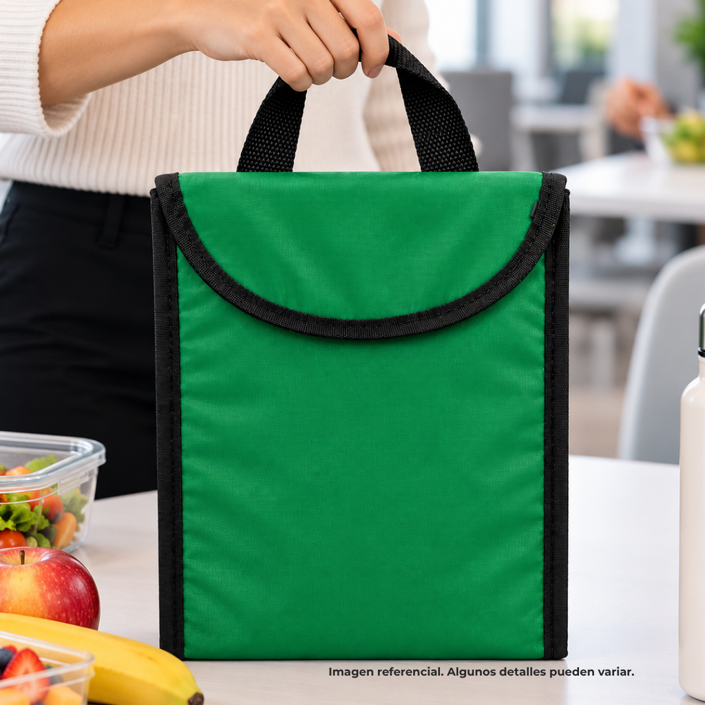 bolsa lonchera verde obscuro 24*10*8.5cm