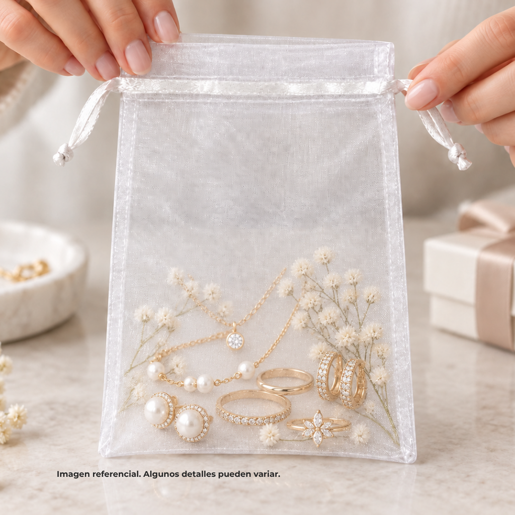 bolsa de organza 15*20 cm blanca