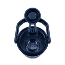 SHAKER, ACERO INOXIDABLE, AZUL OSCURO, 600 ml, doble pared 26.3*7.4*6.4cm con compartimiento inferior para proteina, leche en polvo u otros y tapón tipo rosca