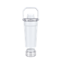SHAKER, ACERO INOXIDABLE, BLANCO, 600 ml, doble pared 26.3*7.4*6.4cm con compartimiento inferior para proteina, leche en polvo u otros y tapón tipo rosca