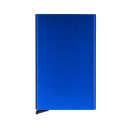 TARJETERO, METAL, AZUL, 9.5*6.5*0.8 cm, automático con portatarjetas