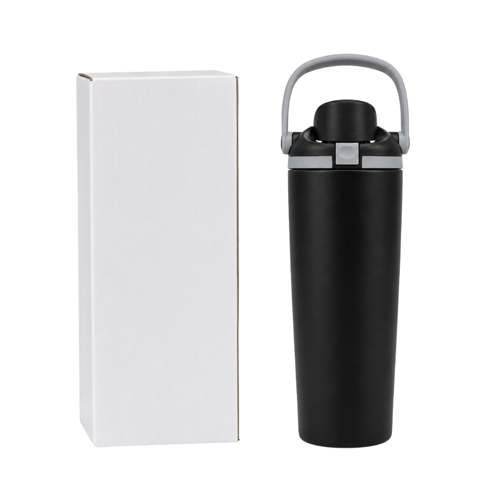 Termo, acero inoxidable, negro, 30 oz, Yawa de boquilla con tapa de seguridad