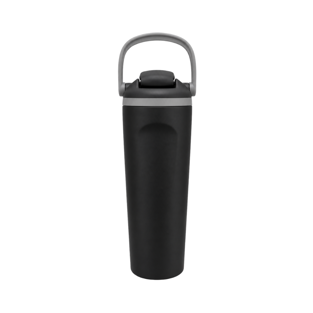Termo, acero inoxidable, negro, 30 oz, Yawa de boquilla con tapa de seguridad