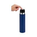 Termo acero inoxidable azul oscuro mate 470 ml bala doble pared