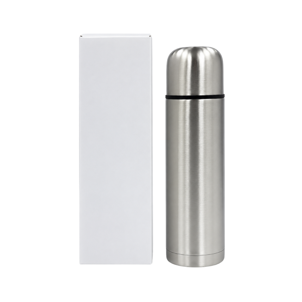 Termo, Acero Inoxidable, Plateado, 500 Ml , Bala Doble Pared      