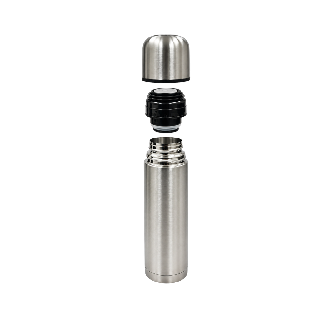 Termo, Acero Inoxidable, Plateado, 500 Ml , Bala Doble Pared      