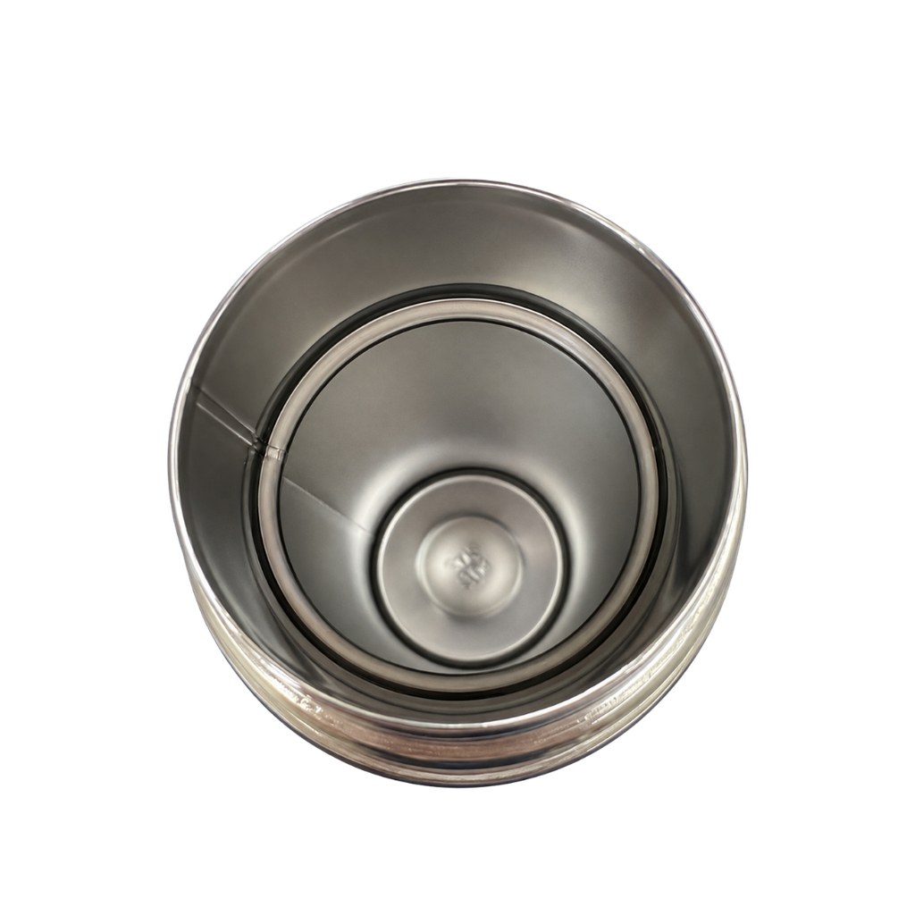 Termo acero inoxidable negro mate 470 ml bala doble pared