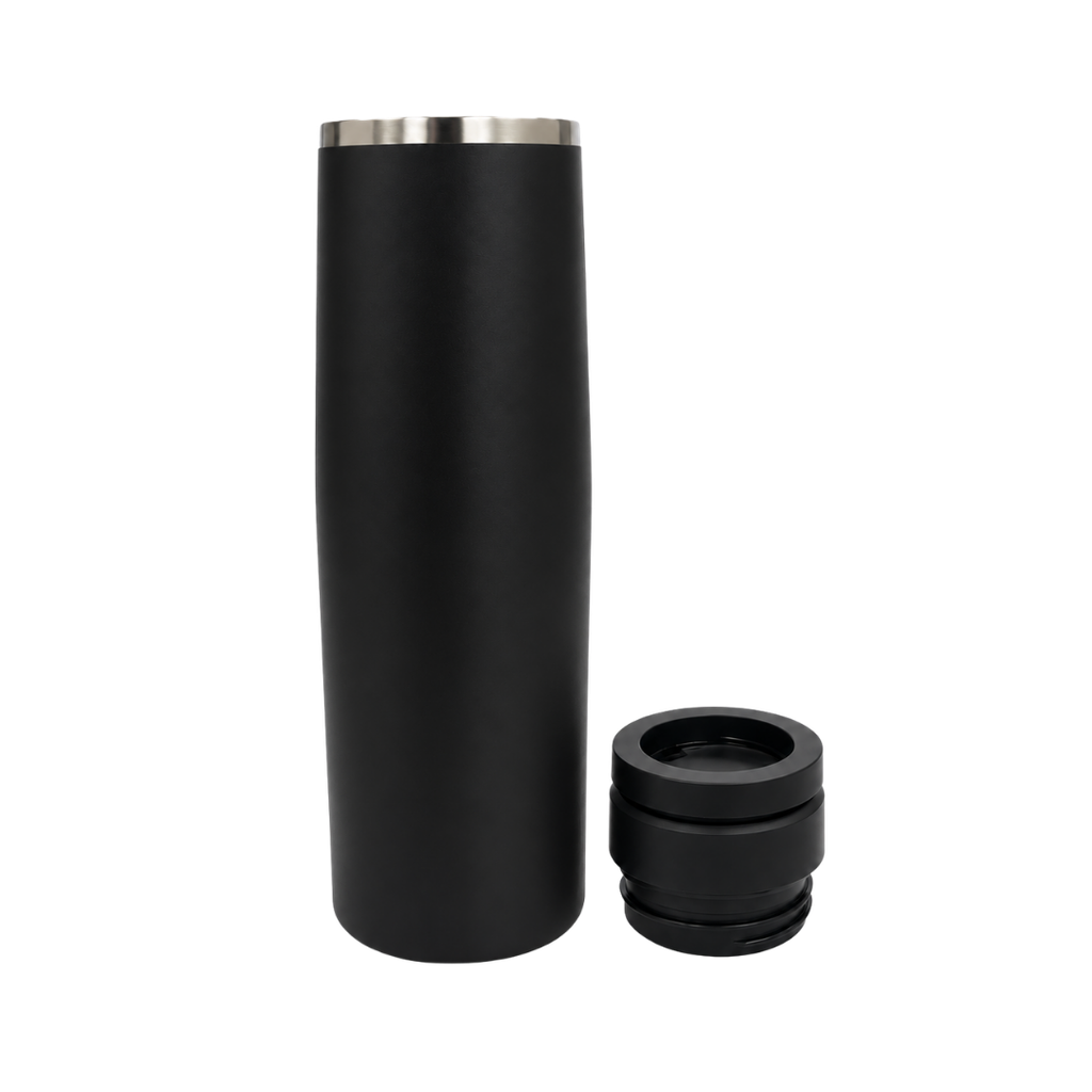 Termo, acero inoxidable, negro, 550ml, Sutra doble pared con anillo magnético para celular