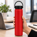 Termo Acero Inoxidable Rojo 24 oz Travel Doble Pared