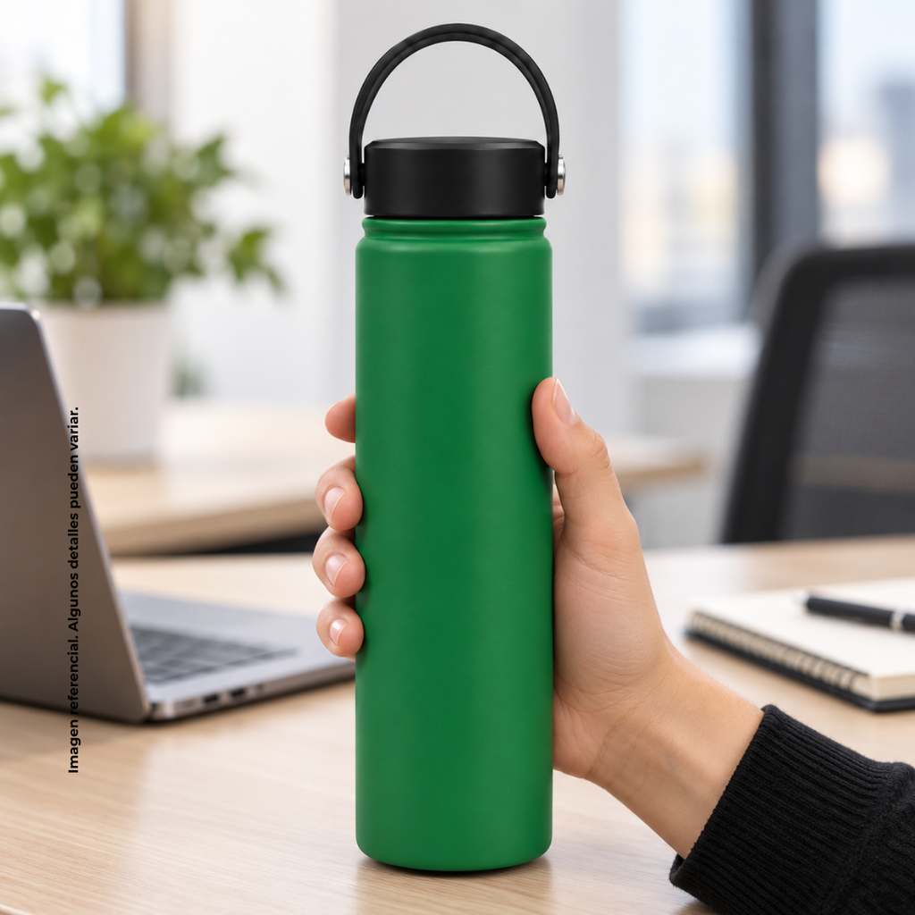 Termo Acero Inoxidable Verde 24 oz Travel Doble Pared