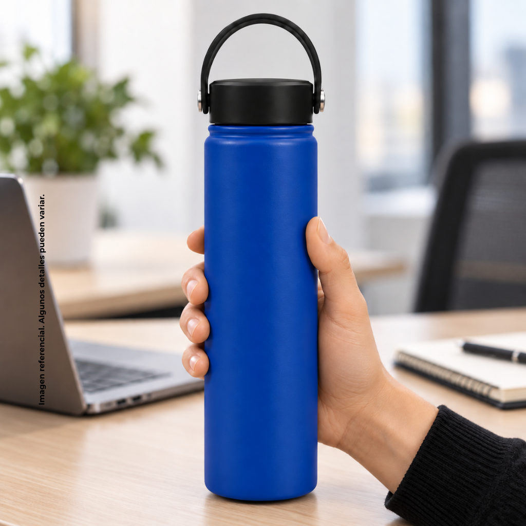 Termo Acero Inoxidable Azul 24 oz Travel Doble Pared