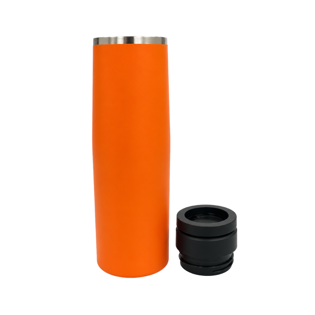 Termo, acero inoxidable, Anaranjado, 550ml, Sutra doble pared con anillo magnético para celular