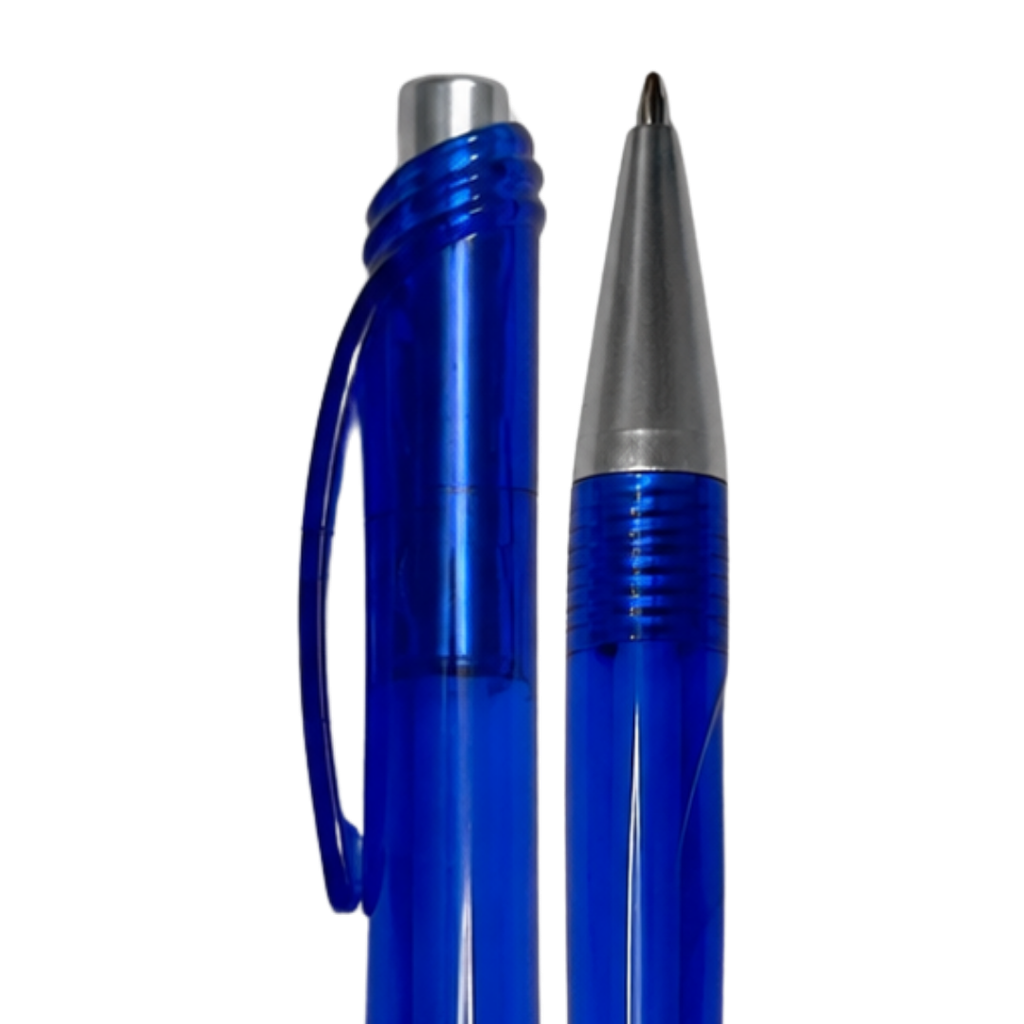 lapiceros, plástico, azul reflex, 14 centimetros, cristal,