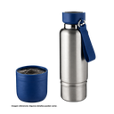 Termo acero inoxidable azul oscuro 500 ml Warrior con pastillero cinta y taza base plástica