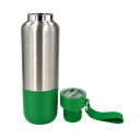 Termo acero inoxidable verde 500 ml Warrior con pastillero cinta y taza base plástica