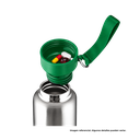 Termo acero inoxidable verde 500 ml Warrior con pastillero cinta y taza base plástica