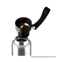 Termo Acero Inoxidable Negro 500 ml warrior con pastillero cinta y taza base plástica
