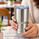 vaso termico carl, acero inoxidable, , doble pared , plateado brillante 12 oz