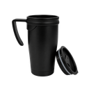 Taza, Acero Inoxidable, Negro Mate, 450 Ml Dull Con , Interior Plastico  