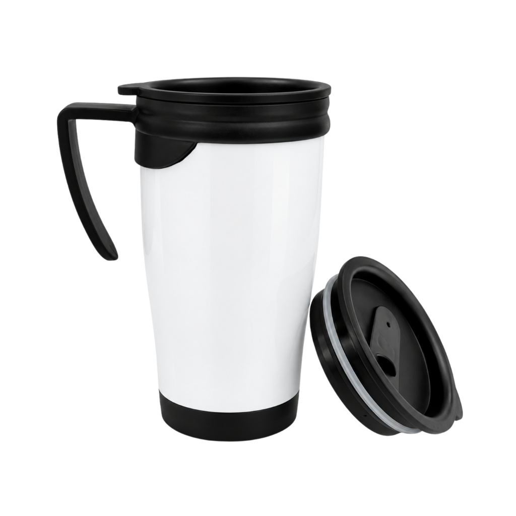Taza, Acero Inoxidable, Blanco Mate, 450 Ml Dull Con , Interior Plastico 