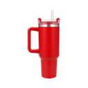 Taza, Acero Inoxidable, rojo mate, 40 oz, Bold doble pared con pajilla