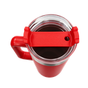 Taza, Acero Inoxidable, rojo mate, 40 oz, Bold doble pared con pajilla