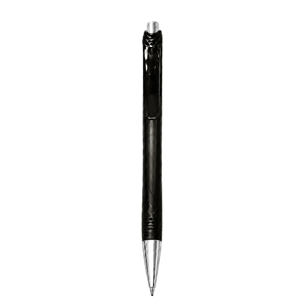 lapiceros, plástico, negro, 14 centimetros, cristal,