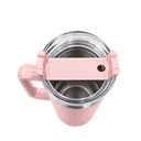 Taza, Acero Inoxidable, rosado mate, 40 Oz Bold doble pared interior plástica, tapa y pajilla