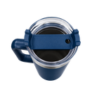 taza, acero inoxidable, azul mate, 40 oz Bold doble pared interior plástica, tapa y pajilla